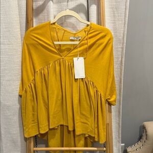 Zara Mustard Yellow Women's Blouse
